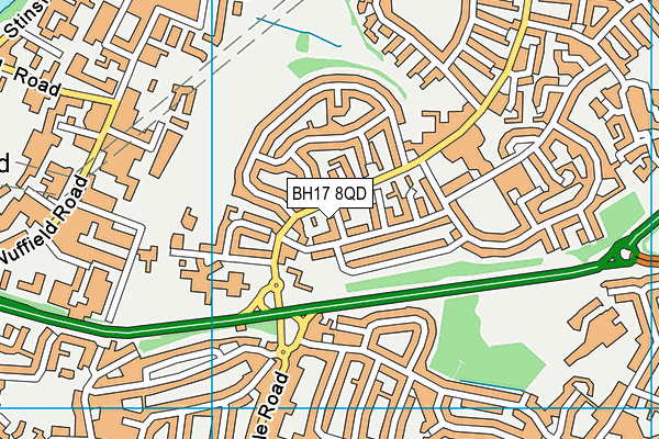 BH17 8QD map - OS VectorMap District (Ordnance Survey)