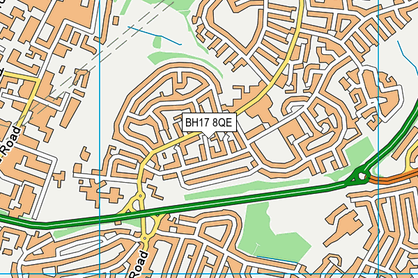BH17 8QE map - OS VectorMap District (Ordnance Survey)