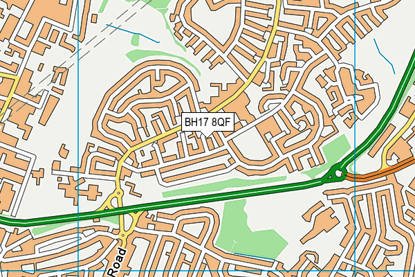 BH17 8QF map - OS VectorMap District (Ordnance Survey)