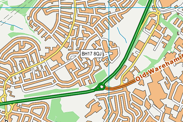 BH17 8QJ map - OS VectorMap District (Ordnance Survey)