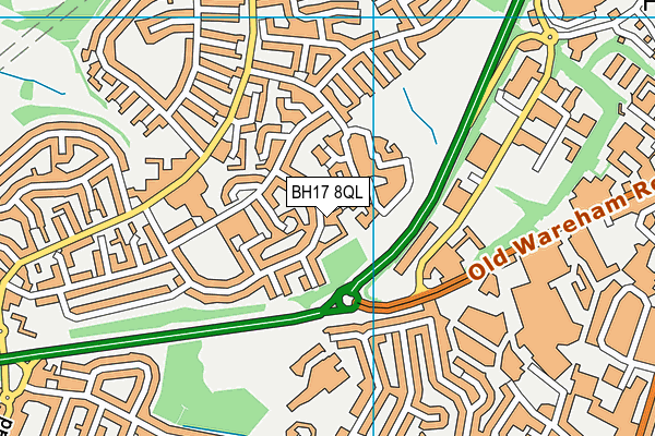 BH17 8QL map - OS VectorMap District (Ordnance Survey)