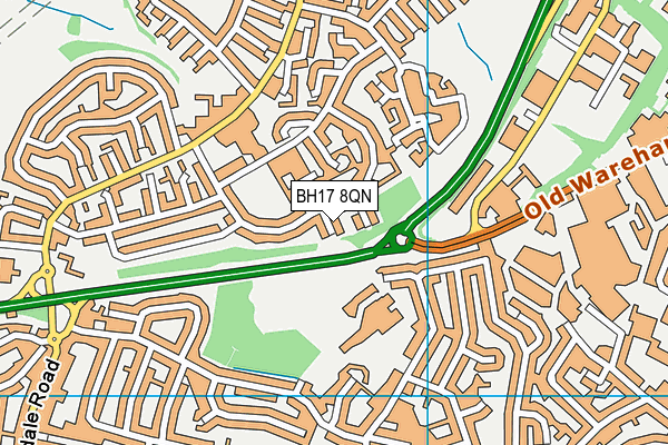 BH17 8QN map - OS VectorMap District (Ordnance Survey)