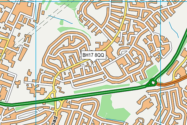 BH17 8QQ map - OS VectorMap District (Ordnance Survey)