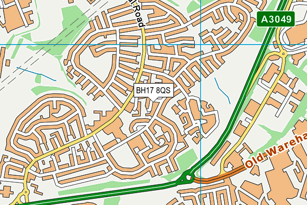 BH17 8QS map - OS VectorMap District (Ordnance Survey)