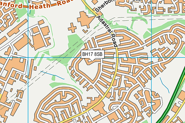 BH17 8SB map - OS VectorMap District (Ordnance Survey)