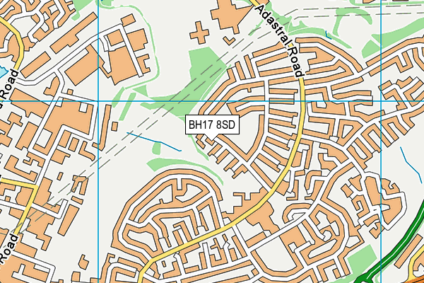 BH17 8SD map - OS VectorMap District (Ordnance Survey)