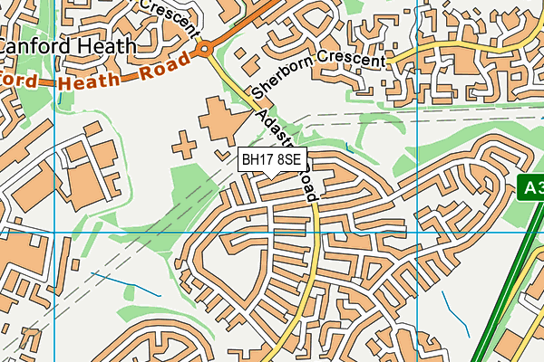 BH17 8SE map - OS VectorMap District (Ordnance Survey)