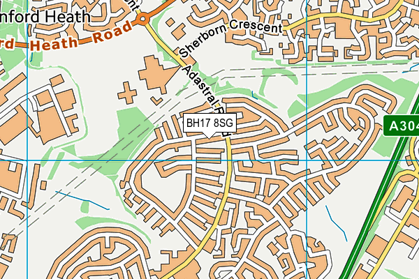 BH17 8SG map - OS VectorMap District (Ordnance Survey)