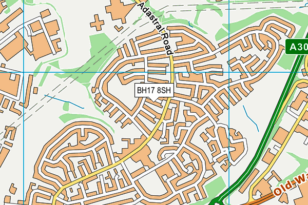 BH17 8SH map - OS VectorMap District (Ordnance Survey)