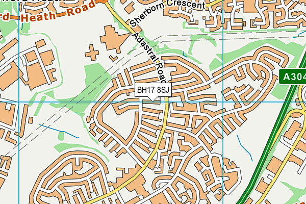 BH17 8SJ map - OS VectorMap District (Ordnance Survey)