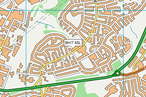 BH17 8SL map - OS VectorMap District (Ordnance Survey)