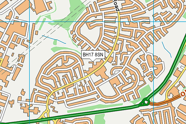 BH17 8SN map - OS VectorMap District (Ordnance Survey)