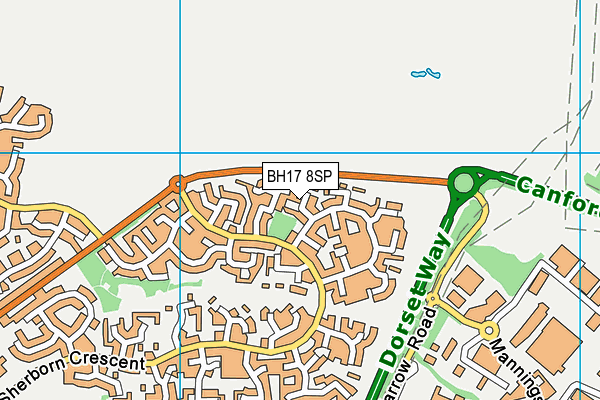 BH17 8SP map - OS VectorMap District (Ordnance Survey)