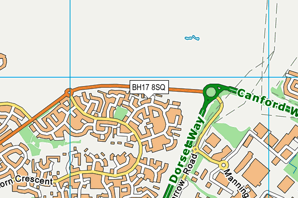 BH17 8SQ map - OS VectorMap District (Ordnance Survey)