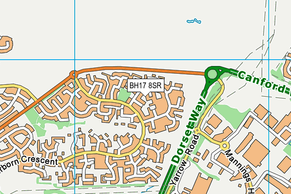 BH17 8SR map - OS VectorMap District (Ordnance Survey)