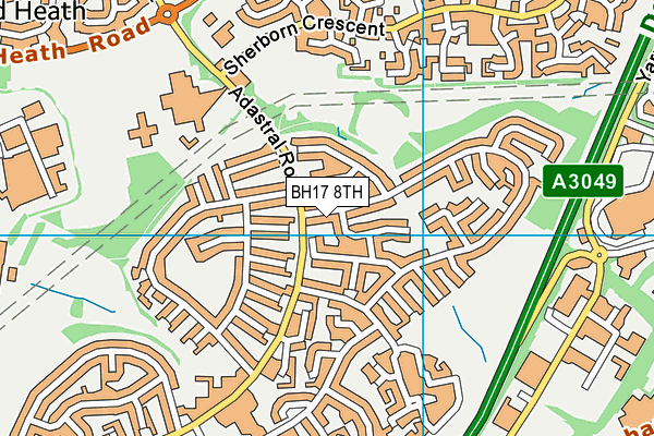 BH17 8TH map - OS VectorMap District (Ordnance Survey)