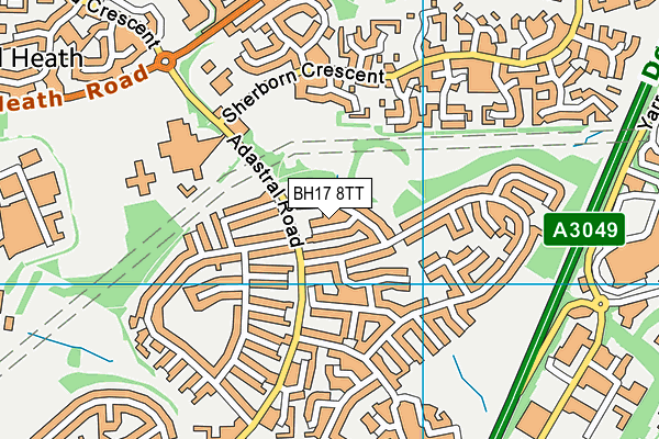 BH17 8TT map - OS VectorMap District (Ordnance Survey)