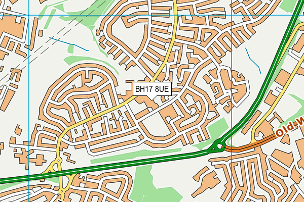 BH17 8UE map - OS VectorMap District (Ordnance Survey)