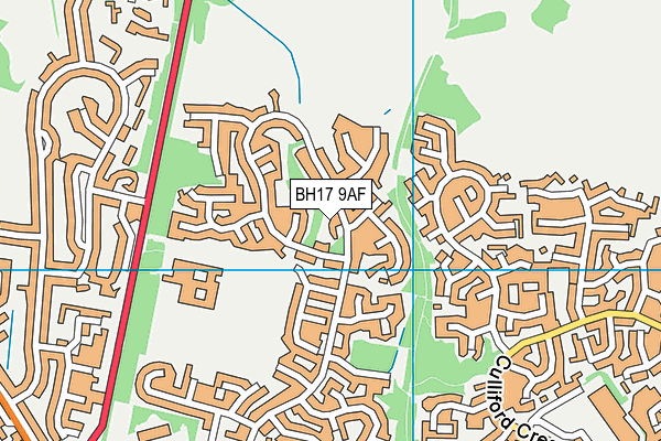 BH17 9AF map - OS VectorMap District (Ordnance Survey)