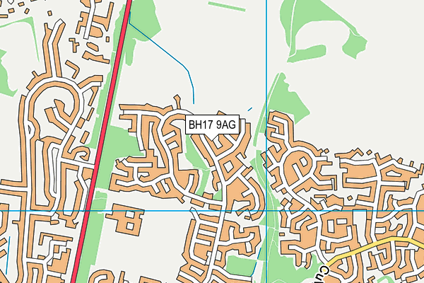 BH17 9AG map - OS VectorMap District (Ordnance Survey)