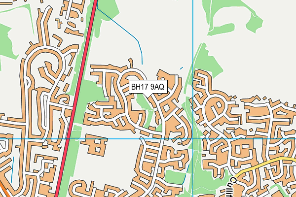 BH17 9AQ map - OS VectorMap District (Ordnance Survey)