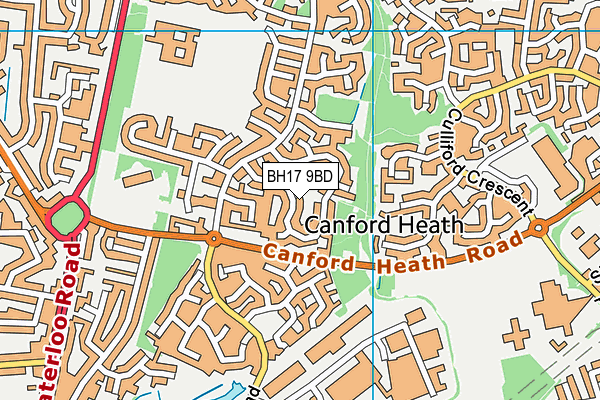 BH17 9BD map - OS VectorMap District (Ordnance Survey)