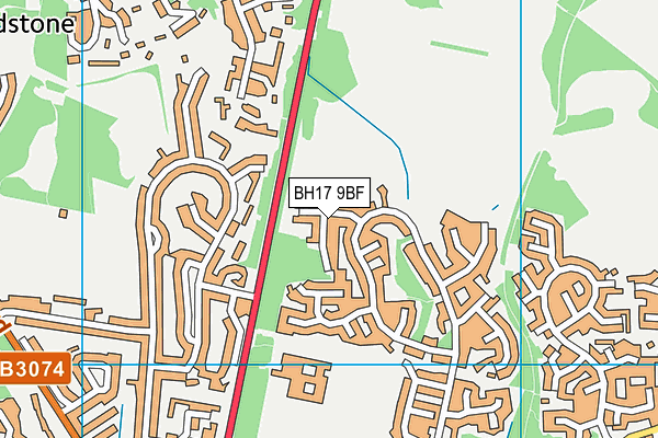 BH17 9BF map - OS VectorMap District (Ordnance Survey)