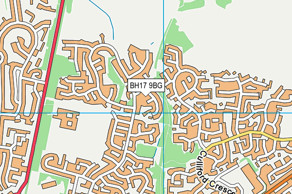 BH17 9BG map - OS VectorMap District (Ordnance Survey)