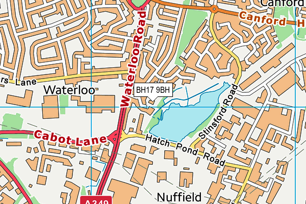 BH17 9BH map - OS VectorMap District (Ordnance Survey)