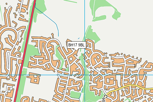 BH17 9BL map - OS VectorMap District (Ordnance Survey)