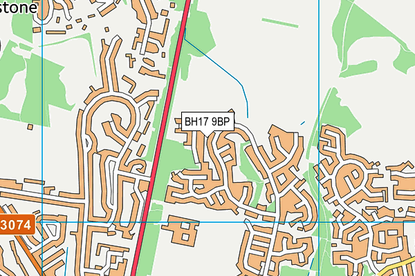 BH17 9BP map - OS VectorMap District (Ordnance Survey)