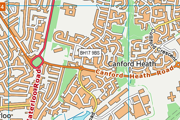 BH17 9BS map - OS VectorMap District (Ordnance Survey)