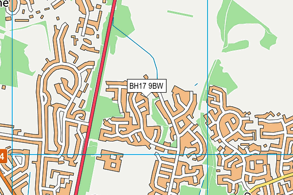 BH17 9BW map - OS VectorMap District (Ordnance Survey)