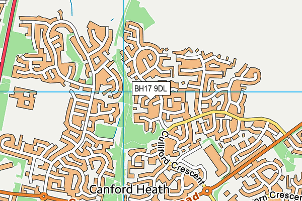 BH17 9DL map - OS VectorMap District (Ordnance Survey)