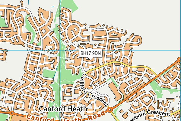 BH17 9DN map - OS VectorMap District (Ordnance Survey)