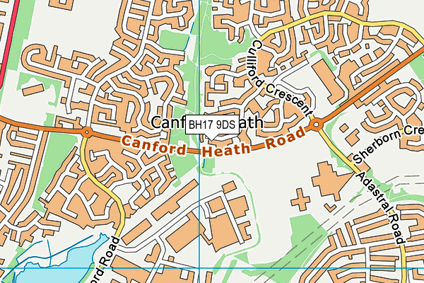 BH17 9DS map - OS VectorMap District (Ordnance Survey)