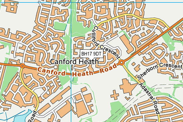 BH17 9DT map - OS VectorMap District (Ordnance Survey)