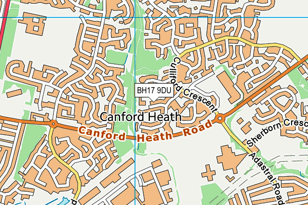 BH17 9DU map - OS VectorMap District (Ordnance Survey)