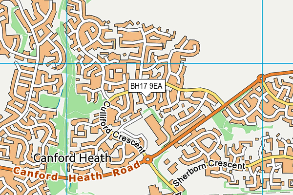 BH17 9EA map - OS VectorMap District (Ordnance Survey)
