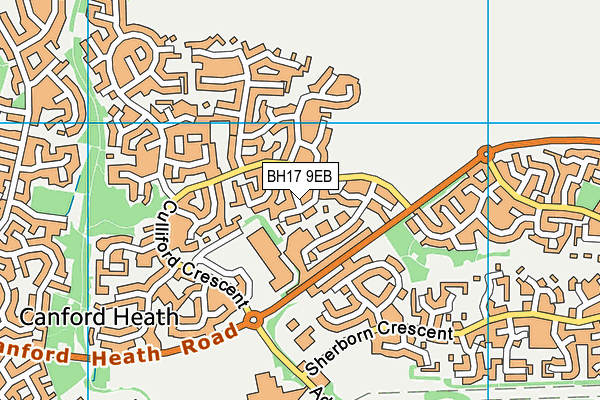 BH17 9EB map - OS VectorMap District (Ordnance Survey)