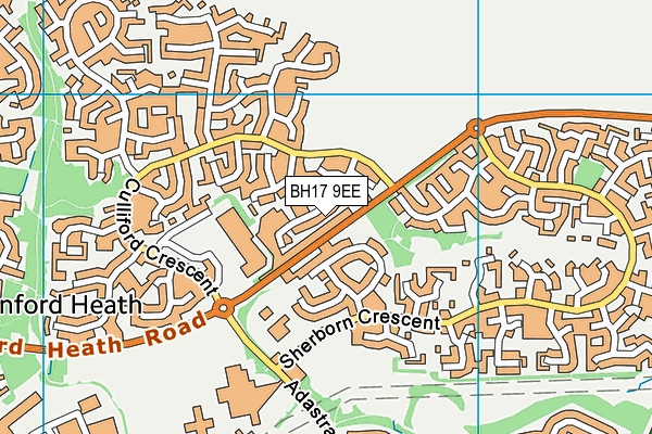 BH17 9EE map - OS VectorMap District (Ordnance Survey)