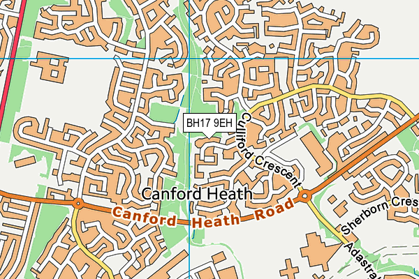 BH17 9EH map - OS VectorMap District (Ordnance Survey)