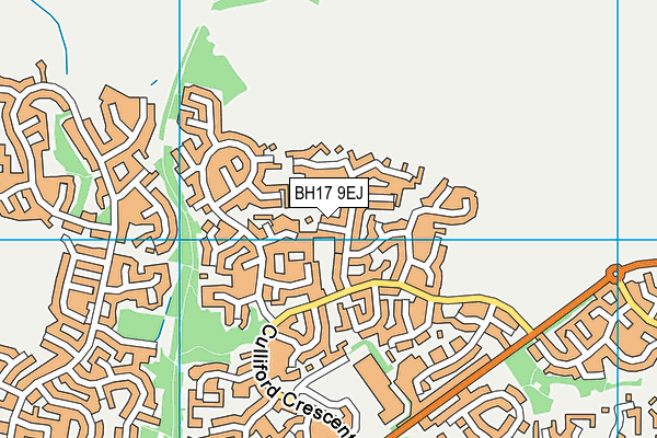 BH17 9EJ map - OS VectorMap District (Ordnance Survey)