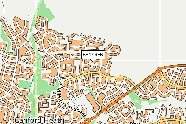 BH17 9EN map - OS VectorMap District (Ordnance Survey)