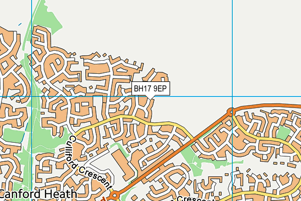 BH17 9EP map - OS VectorMap District (Ordnance Survey)