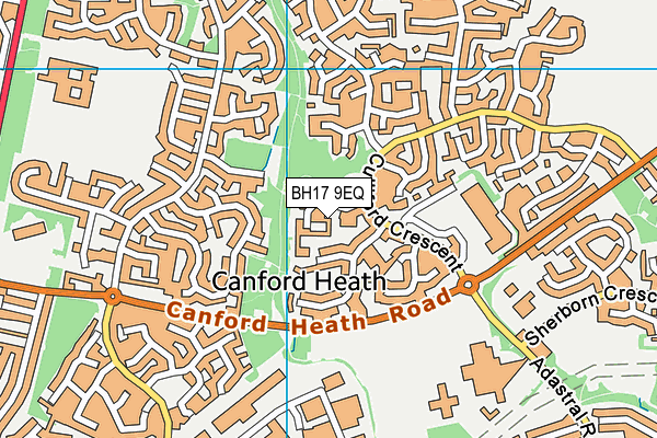 BH17 9EQ map - OS VectorMap District (Ordnance Survey)