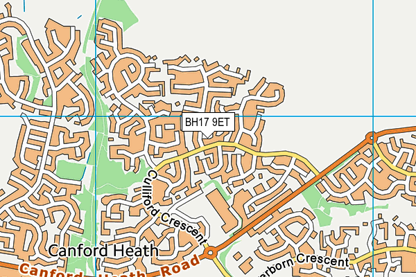 BH17 9ET map - OS VectorMap District (Ordnance Survey)