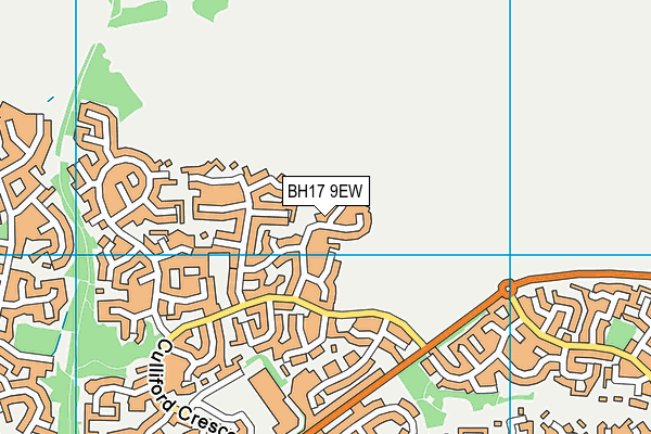 BH17 9EW map - OS VectorMap District (Ordnance Survey)
