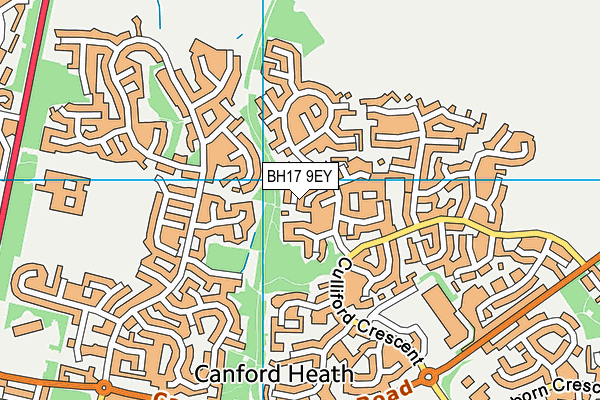 BH17 9EY map - OS VectorMap District (Ordnance Survey)
