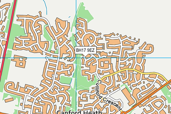 BH17 9EZ map - OS VectorMap District (Ordnance Survey)